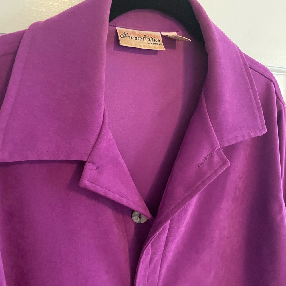 Chico's Vibrant Purple Button-Down Jacket - image 4
